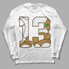 Jordan 13 Wheat 2023 DopeSkill Long Sleeve T-Shirt No.13 Graphic Streetwear - White