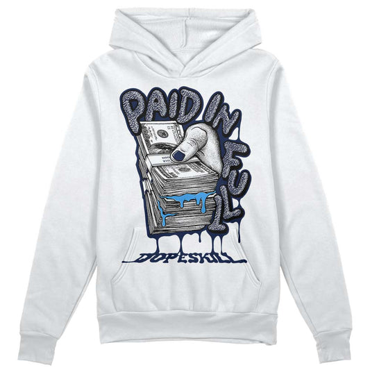 Jordan Spiz’ike Low “White/Obsidian” DopeSkill Hoodie Sweatshirt Paid In Full Graphic Streetwear - White