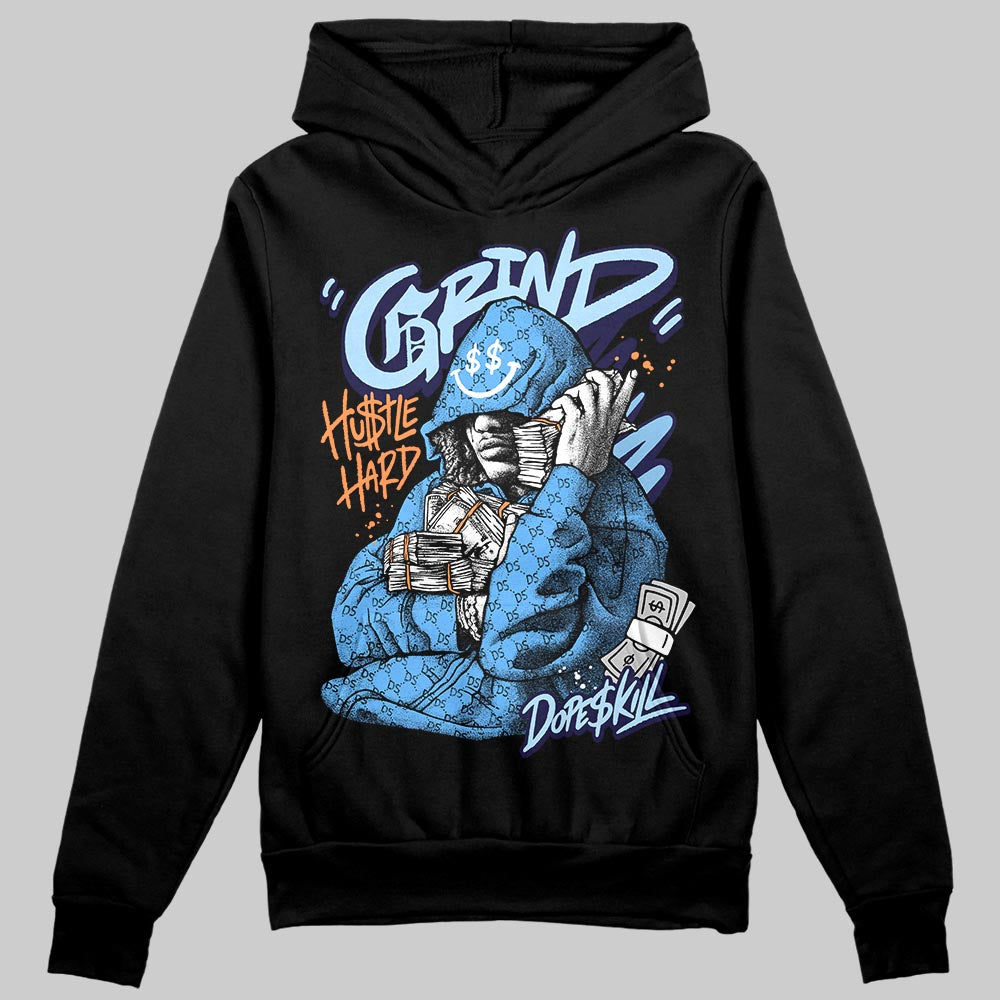 University Blue Sneakers DopeSkill Hoodie Grind Pray Graphic Streetwear - Black