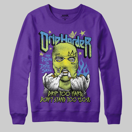 PURPLE Sneakers DopeSkill Sweatshirt Drip Harder Graphic Streetwear - Purple 