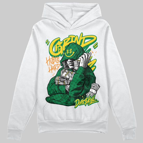 Green Sneakers DopeSkill Hoodie Grind Pray Graphic Streetwear - White 