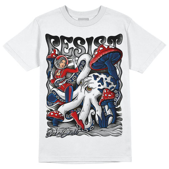 Jordan 4 Midnight Navy DopeSkill T-Shirt Resist Graphic Streetwear - WHite