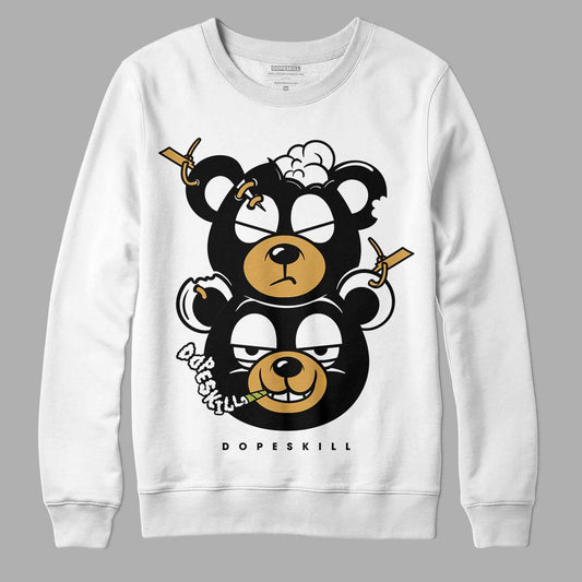 Jordan 11 "Gratitude" DopeSkill Sweatshirt New Double Bear Graphic Streetwear - White