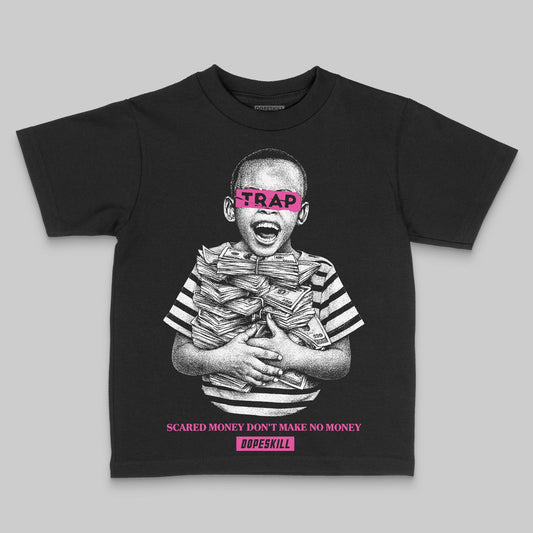 Pink Sneakers DopeSkill Toddler Kids T-shirt Scared Money Don't Make No Money Graphic Streetwear - Black