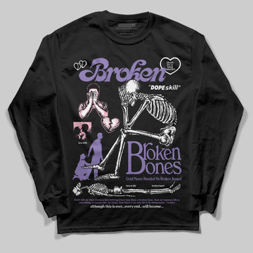 Jordan 11 "Mojave" DopeSkill Long Sleeve T-Shirt Broken Bones Graphic Streetwear - Black