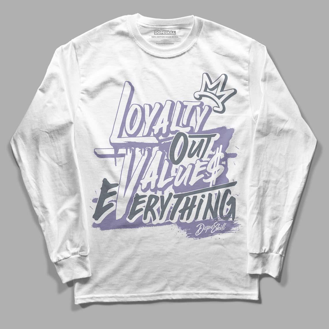 Jordan 5 Retro Low Indigo Haze DopeSkill Long Sleeve T-Shirt LOVE Graphic Streetwear - White