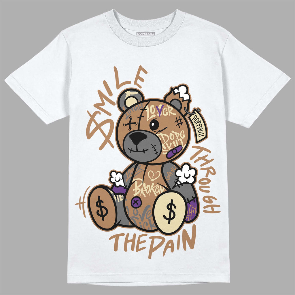 Jordan 6 WMNS Gore-Tex Brown Kelp DopeSkill T-Shirt Smile Through The Pain Graphic Streetwear - White