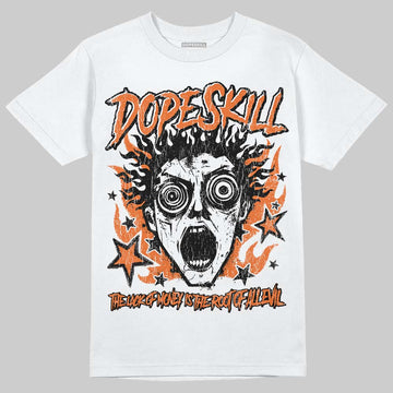 Orange, Black and White Sneakers DopeSkill T-Shirt Root of Evil Graphic Streetwear - White 