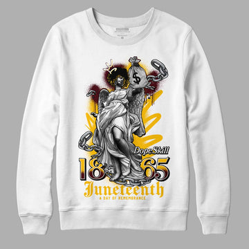 Dunk Yellow Bordeaux DopeSkill Sweatshirt Juneteenth Graphic Streetwear - White