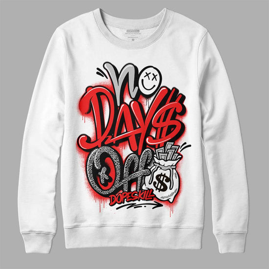 Jordan Spizike Low Bred DopeSkill Sweatshirt No Days Off Graphic Streetwear - White 