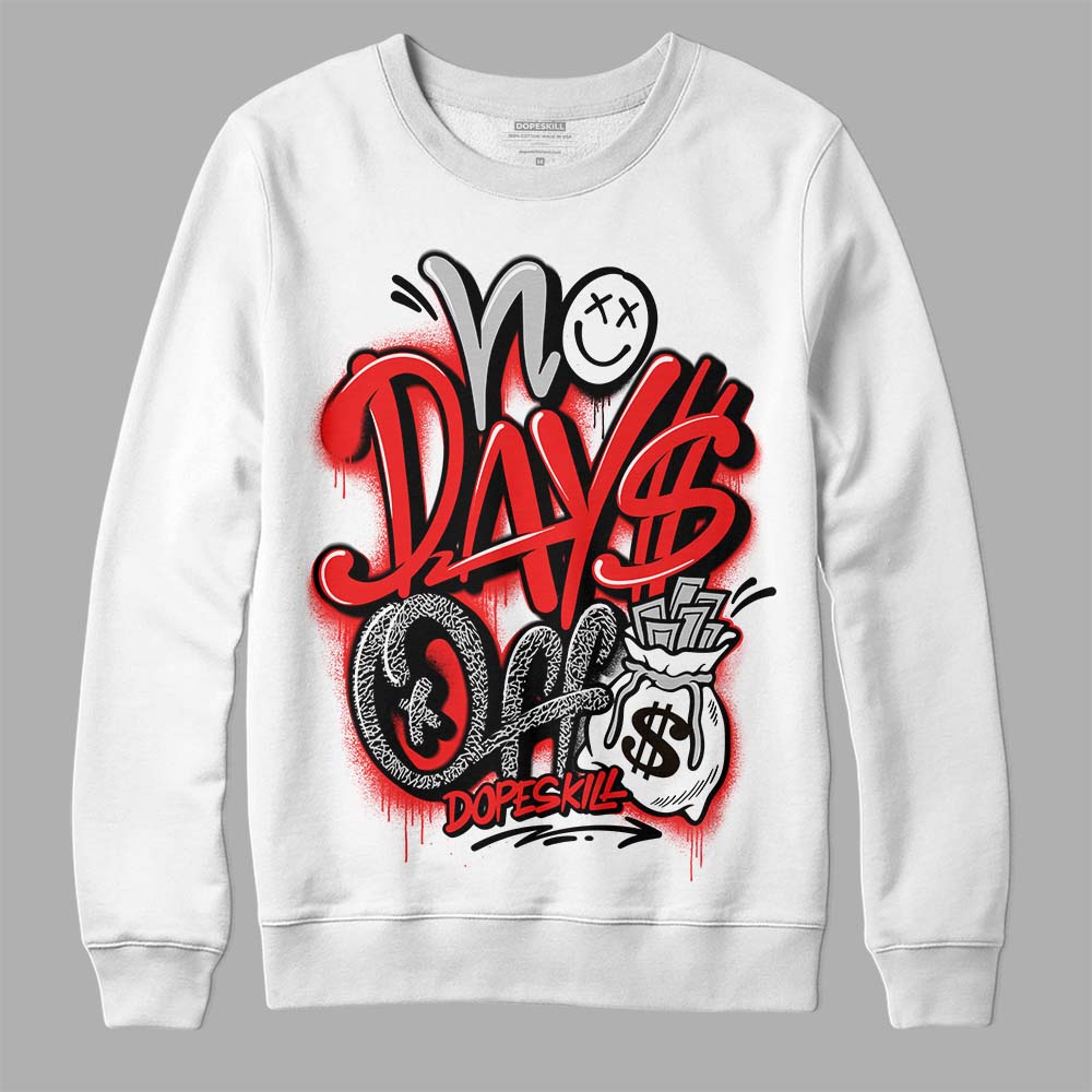 Jordan Spizike Low Bred DopeSkill Sweatshirt No Days Off Graphic Streetwear - White 