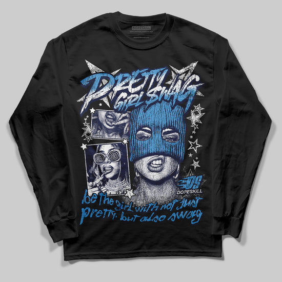 Jordan 3 "Midnight Navy" DopeSkill Long Sleeve T-Shirt Pretty Girl Swag Graphic Streetwear - Black