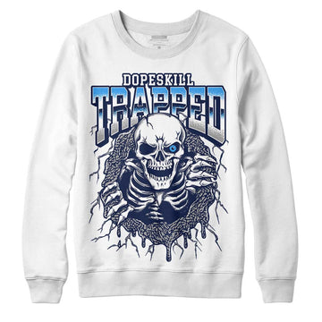 Jordan Spiz’ike Low “White/Obsidian” DopeSkill Sweatshirt Trapped Halloween Graphic Streetwear - White