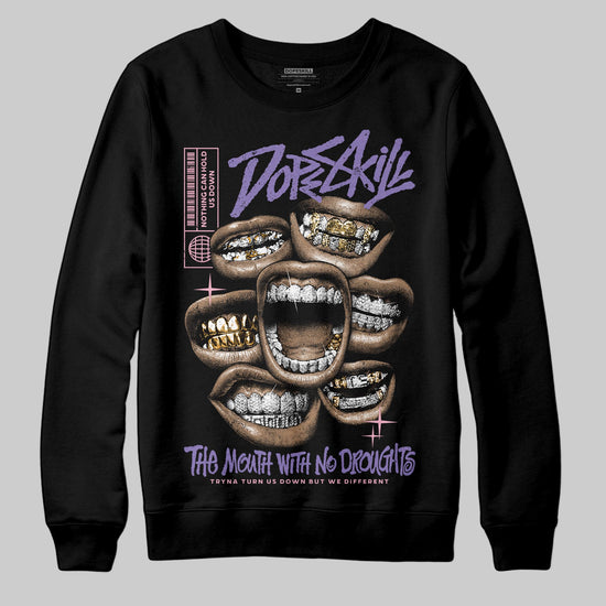 Jordan 11 "Mojave" DopeSkill Sweatshirt The Mouth With No Droughts Graphic Streetwear - Black