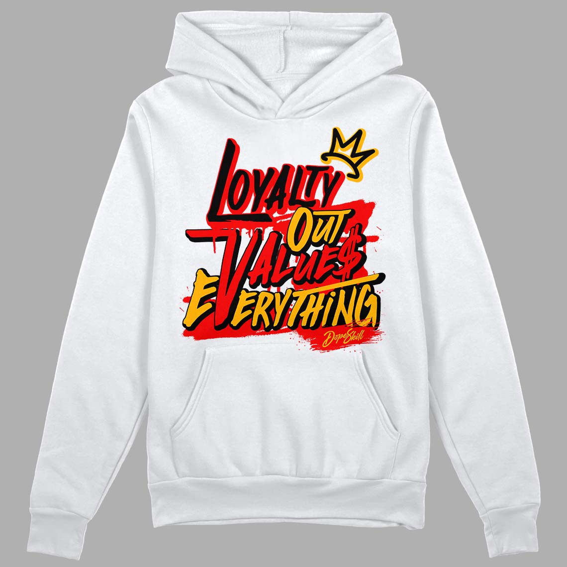 Red Sneakers DopeSkill Hoodie Sweatshirt LOVE Graphic Streetwear - White