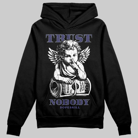 Jordan 4 Retro Lakers DopeSkill Hoodie Sweatshirt Trust Nobody Graphic Streetwear - Black