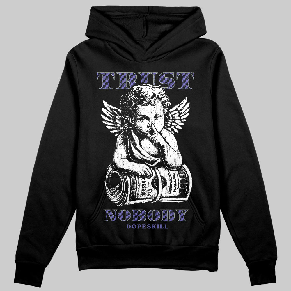 Jordan 4 Retro Lakers DopeSkill Hoodie Sweatshirt Trust Nobody Graphic Streetwear - Black