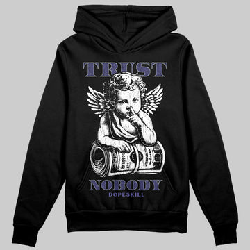 Jordan 4 Retro Lakers DopeSkill Hoodie Sweatshirt Trust Nobody Graphic Streetwear - Black