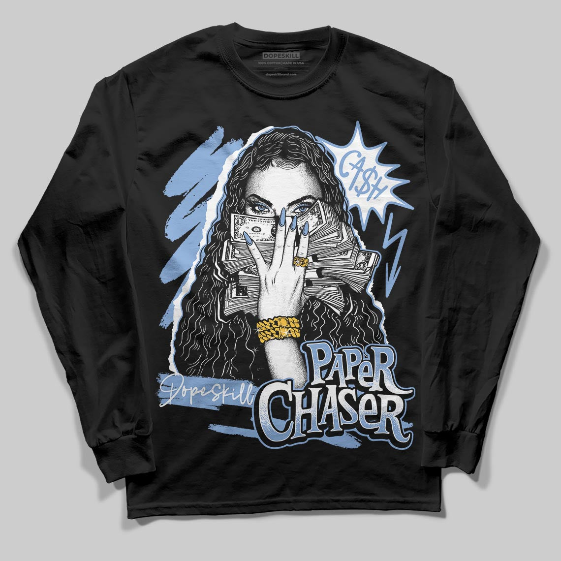 Jordan 4 WMNS 'Forget Me Not' DopeSkill Long Sleeve T-Shirt NPC Graphic Streetwear - Black