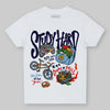 University Blue Sneakers DopeSkill Toddler Kids T-shirt Study Hard Graphic Streetwear - White