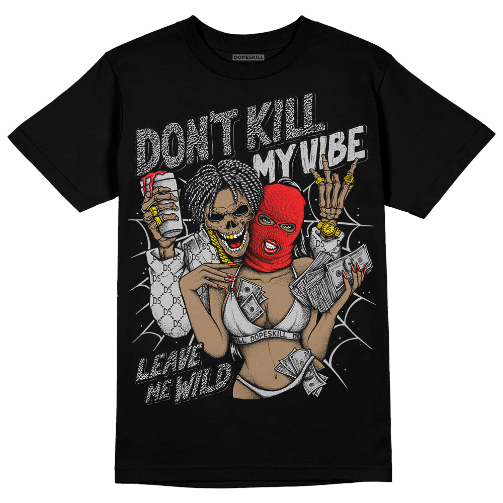 Jordan Spizike Low Bred DopeSkill T-Shirt Don't Kill My Vibe Graphic Streetwear - Black 