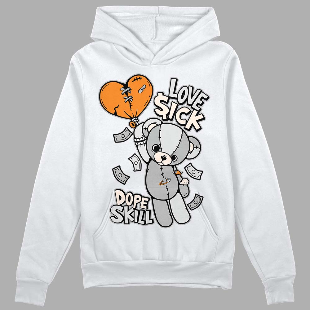 Dunk Low Cool Grey DopeSkill Hoodie Sweatshirt Love Sick Graphic Streetwear - White 