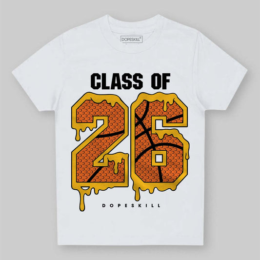 Orange, Black and White Sneakers DopeSkill Toddler Kids T-shirt 26 Drip Graphic Streetwear - White