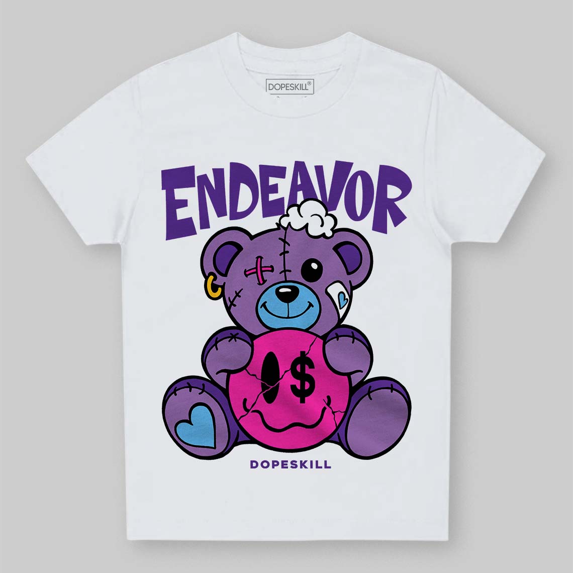PURPLE Sneakers DopeSkill Toddler Kids T-shirt Endeavor Graphic Streetwear - White
