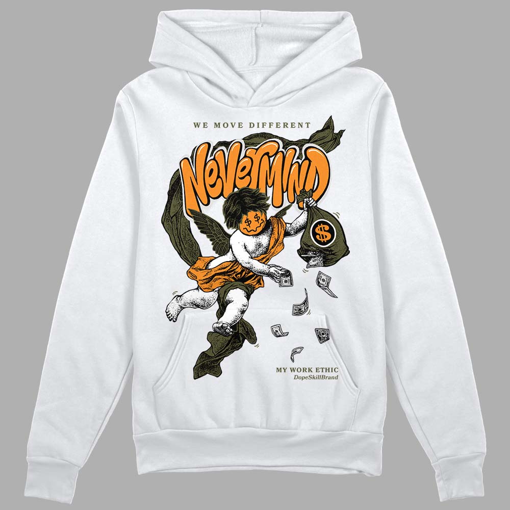 Jordan 5 "Olive" DopeSkill Hoodie Sweatshirt Nevermind Graphic Streetwear - White