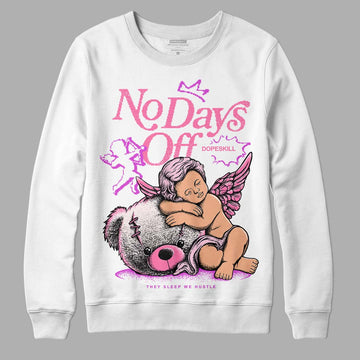 Dunk Low LX Pink Foam DopeSkill Sweatshirt New No Days Off Graphic Streetwear - White