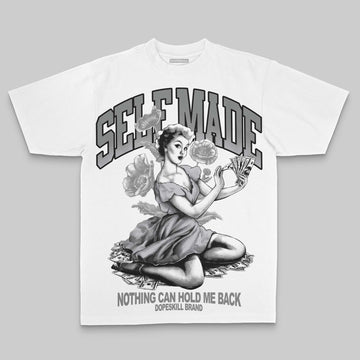 Grey Oversize Print Self Made DopeSkill Graphic Premium T-shirt Streetwear - White