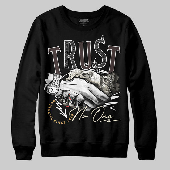 Jordan 5 “Earth/Metallic Gold” DopeSkill Sweatshirt Trust No One Graphic Streetwear - Black