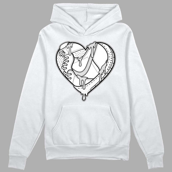 Dunk Low ‘Pure Platinum’ DopeSkill Hoodie Sweatshirt Heart Jordan 1 Graphic Streetwear - White 