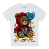 Red Sneakers DopeSkill Toddler Kids T-shirt Broken Bear Graphic Streetwear - White