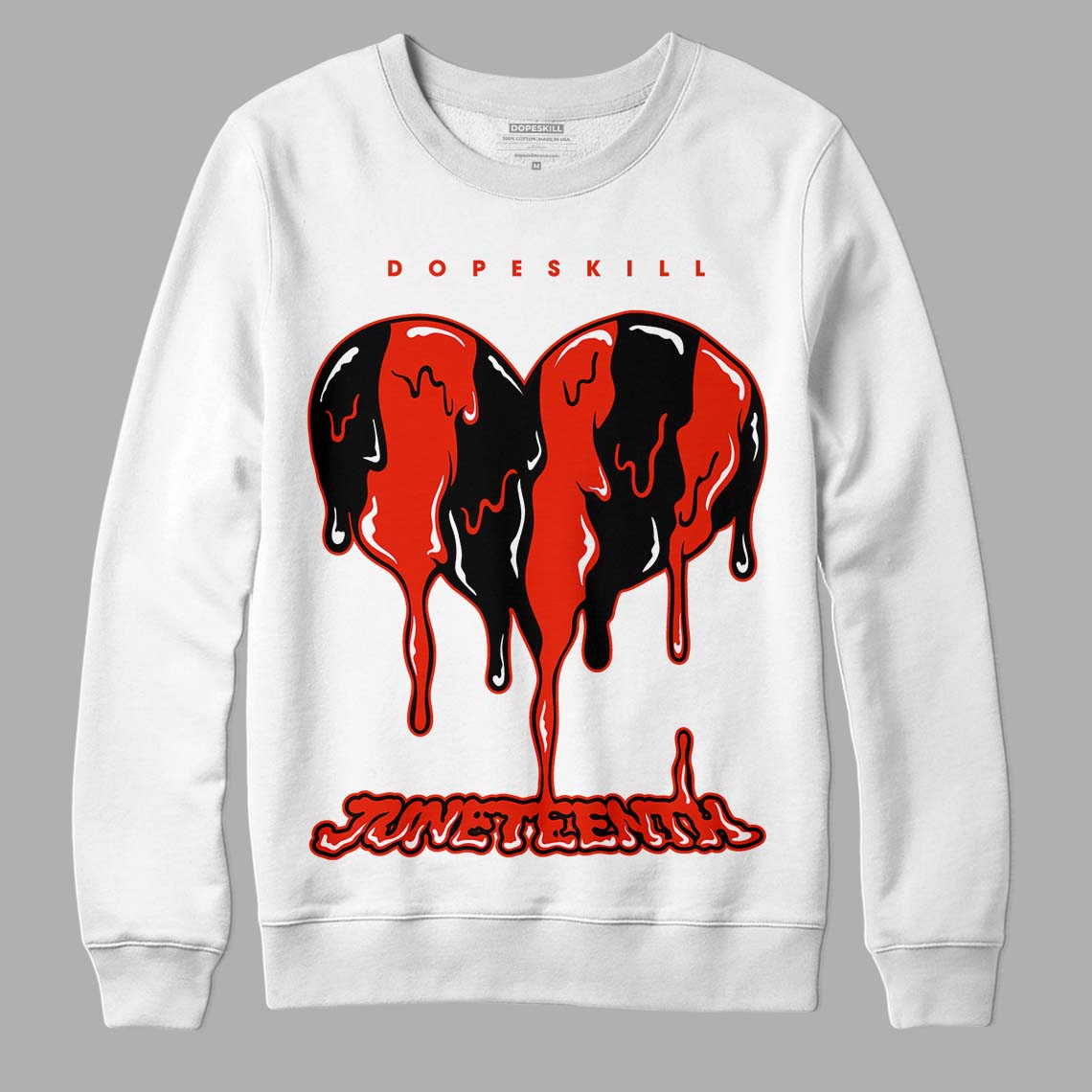 Jordan 6 Retro Toro Bravo DopeSkill Sweatshirt Juneteenth Heart Graphic Streetwear - White