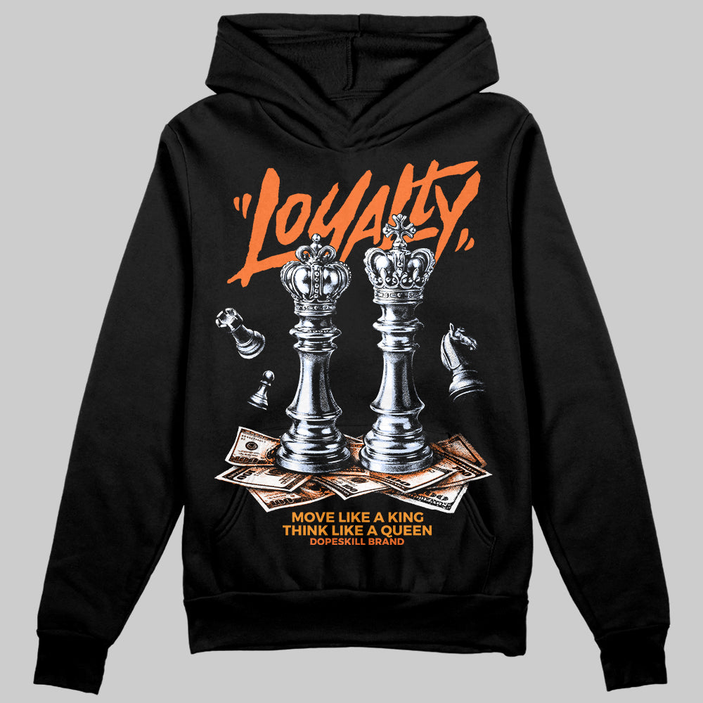 Orange Sneakers DopeSkill Hoodie Loyalty Graphic Streetwear - Black
