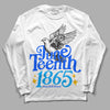 Royal Blue Sneakers DopeSkill Long Sleeve T-Shirt Juneteenth 1865 Graphic Streetwear - White