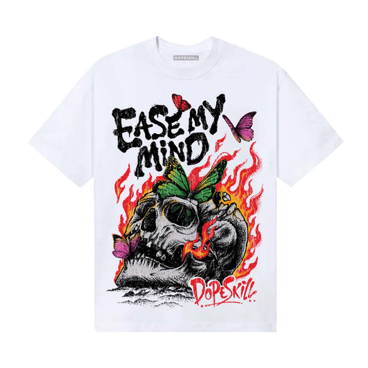 Red Sneakers DopeSkill T-Shirt Ease My Mind Graphic Streetwear - White