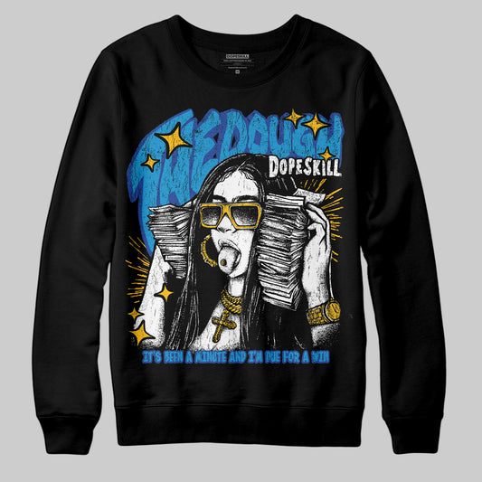 Royal Blue Sneakers DopeSkill Sweatshirt The Dough Graphic Streetwear - Black