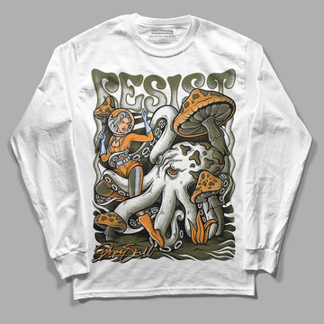 Jordan 5 "Olive" DopeSkill Long Sleeve T-Shirt Resist Graphic Streetwear - White