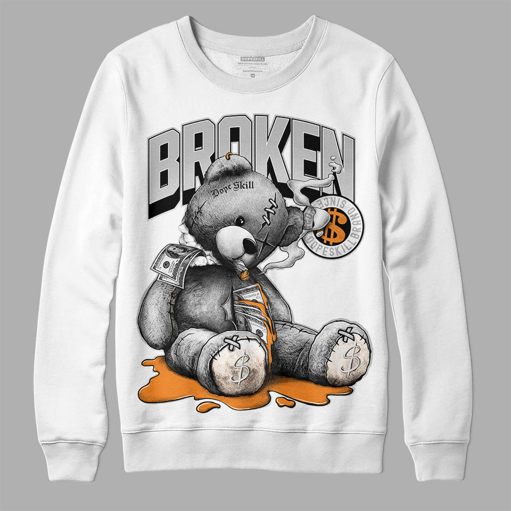 Dunk Low Cool Grey DopeSkill Sweatshirt Sick Bear Graphic Streetwear - White 