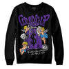 PURPLE Sneakers DopeSkill Sweatshirt Money Bag Coming Up Graphic Streetwear - Black