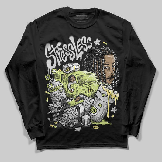 Jordan 4 GS “Light Lemon Twist” DopeSkill Long Sleeve T-Shirt Stressless Graphic Streetwear - Black