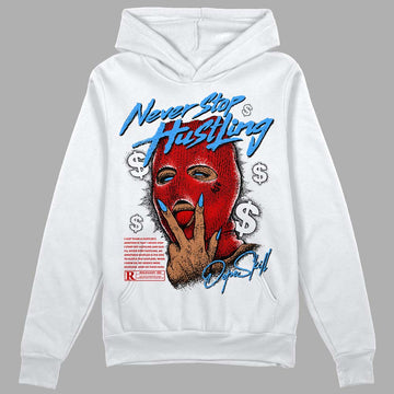 Jordan 1 Retro Low "Black Toe" DopeSkill Hoodie Sweatshirt Never Stop Hustling Graphic Streetwear - White 