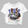 Dunk Low Futura Orange Blaze DopeSkill Women's Crop Top Trust No One Graphic Streetwear - White