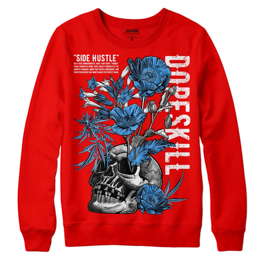 Jordan 11 Retro Cherry DopeSkill Varsity Red Sweatshirt Side Hustle Graphic Streetwear