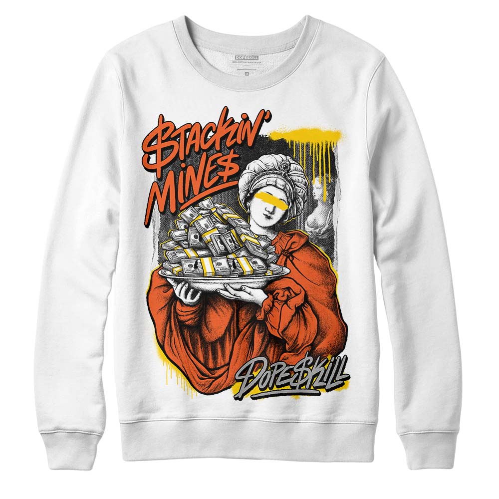 Jordan 3 Georgia Peach DopeSkill Sweatshirt Stackin Mines Graphic Streetwear - White