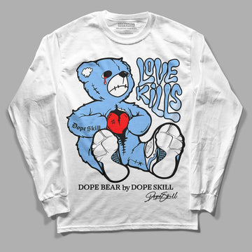 Jordan 9 Powder Blue DopeSkill Long Sleeve T-Shirt Love Kills Graphic Streetwear - White 