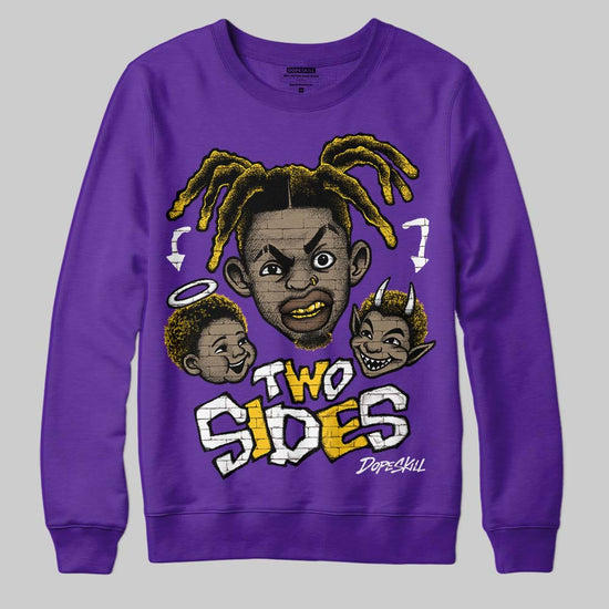 PURPLE Sneakers DopeSkill Sweatshirt Two Sides Graphic Streetwear - Purple