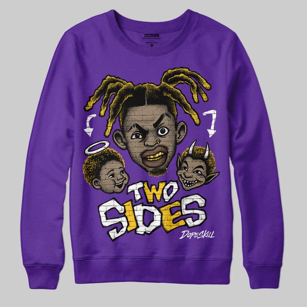 PURPLE Sneakers DopeSkill Sweatshirt Two Sides Graphic Streetwear - Purple